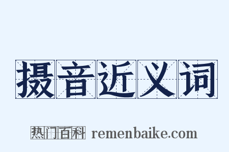 摄音近义词是什么意思的图片